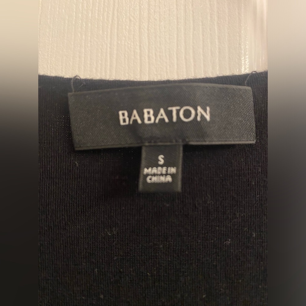 Aritzia Babaton Black little V-neck Mini dress size S - Picture 4 of 6